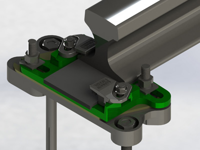 Re-alignment crane rail system